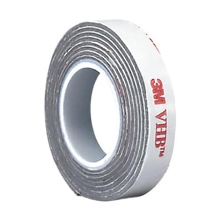 3M Foam Tape, Gray, 18 yd L, 1/2 in W RP+060GF