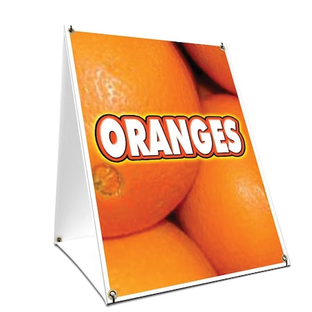 Signmission Oranges, 24 Inch x 18 Inch A-frame Yard Sign, Plastic Sign SBC-1824-Oranges