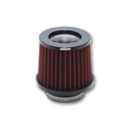Superjock 5.25 in. O.D. Cone x 5 in. Tall x 2.5 in. inlet I.D. The Classic Performance Air Filter - Red SU3843289