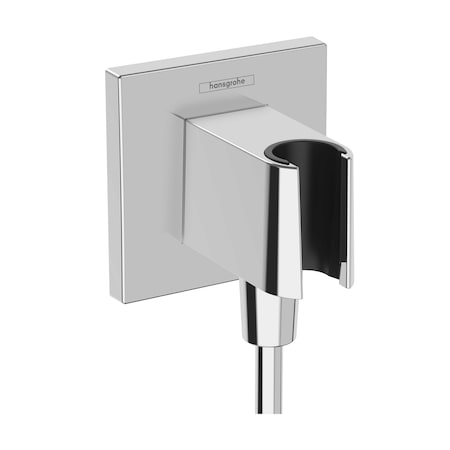 Hansgrohe FixFit E Wall Outlet with Handshower Holder in Chrome 26889001