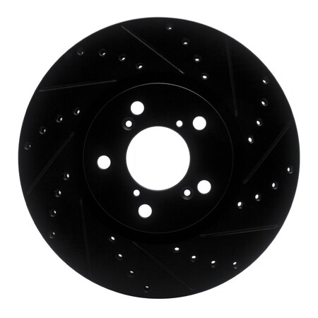 Dynamic Friction Co DFC Brake Rotor - Drilled and Slotted - Black 633-59051R