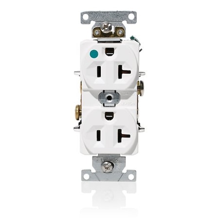 Leviton Plugs&Rcptcls, 20A, 125VAC, Wht, PBT, PK1 C8300-W