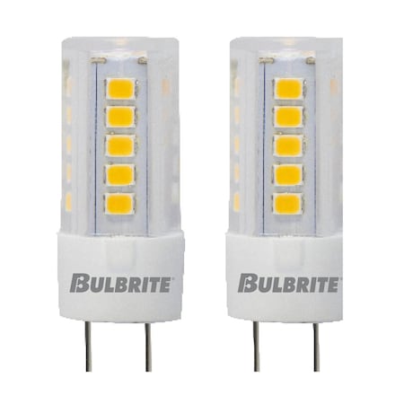 Bulbrite 40-Watt Equivalent Dimmable Clear T4 Wedge G4 LED Light Bulb, 2700K, 2PK 862141