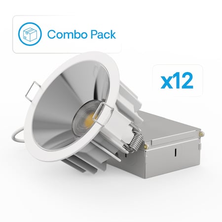 Infibrite 36 Deg Angle 4In 5CCT Selectable White 12 Watt 960LM Triac Dimmable LED Light, 12PK IB-016-8-12W-12PK