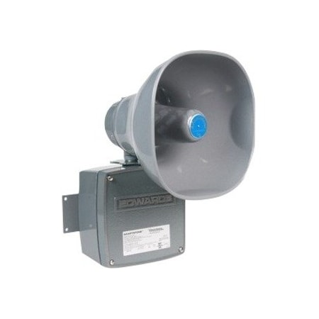 Edwards Signaling Multi-Tone Signal, Horn, Continuous, 120V AC, 110 dB, Zinc Alloy, Gray, Conduit, Surface Mount 5531M-24N5