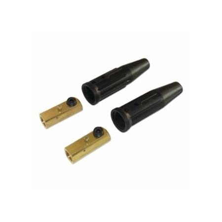 Best Welds Cable Connector, LC40 Female, Ball Point Connection, 2/0 AWG to 1/0 AWG Cable Capacity, Poly Bag, 2PK 900-LC-40F-BULK