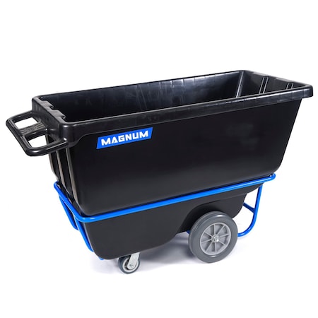 Magnum Tool Tilt Truck, 1/2 Cu. Yd. Capacity Dump Cart with Non-Marking 12 in Wheels & 5 in Casters DUC12T-F-NM