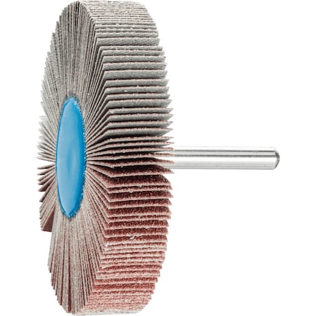 Pferd 3'' x 1/2'' Mounted Flap Wheel - 1/4'' Shank - Silicon Carbide - 80 Grit 45438