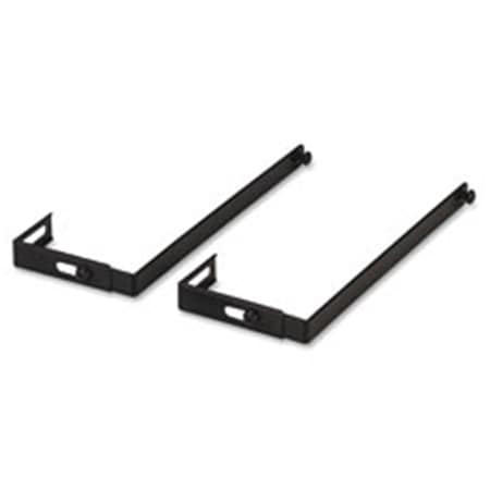 Lorell Cubicle Partition Hangers- Adjustable- Metal-Black LLR80674