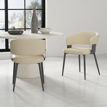 Manhattan Comfort Luce Dining Chair in Sand, 2PK 2-DC097-SD