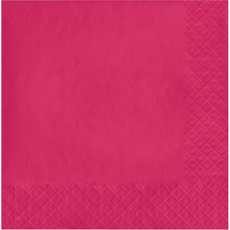 Touch Of Color 6.5" x 6.5" Hot Magenta Pink Napkins 600 PK 139197135