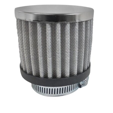 Strike3 R9309X 1.38 in. Steel Open Clamp On Filter Breather, Chrome ST740384