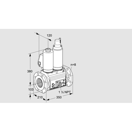 Honeywell Kromschroder Gas Solenoid Valve - Class A, 500 mbar, EN 161, IP65 KS88202975
