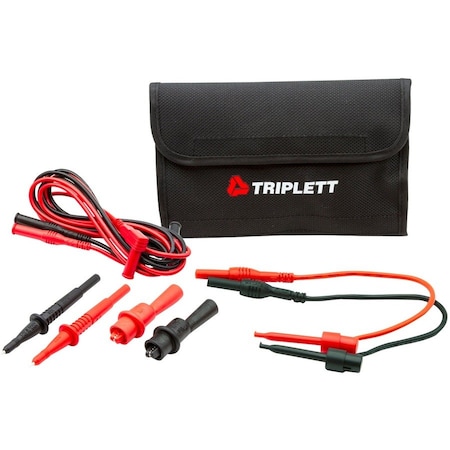 Triplett Test Lead Kit, CAT III 1000V, 3 1/2 ft, PVC TLK008