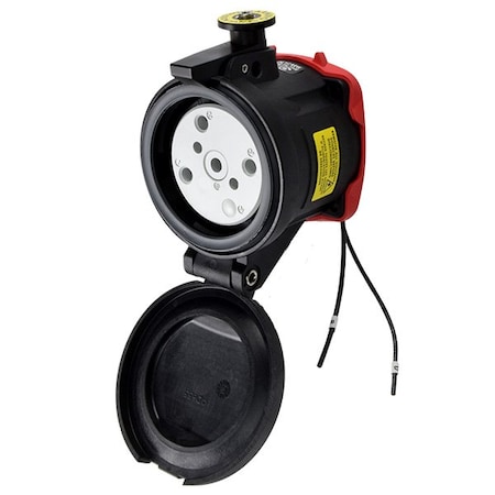 Meltric DS100C HAZ RECEPTACLE POLY BLACK SIZE 4 TYPE 4X 3P+G 100 A 480 VAC 60 Hz +2 AUX 35-64243-C-K04-972-HAZ