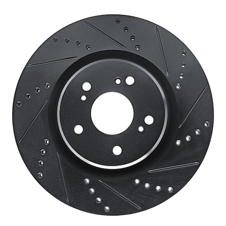 Dynamic Friction Co DFC Brake Rotor - Drilled and Slotted - Black 633-58032R