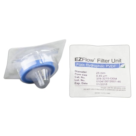 Foxx Life Sciences EZFlow Syringe Filter-Sample Prep, 0.22um PES, 25mm, 100PK 381-2216-OEM