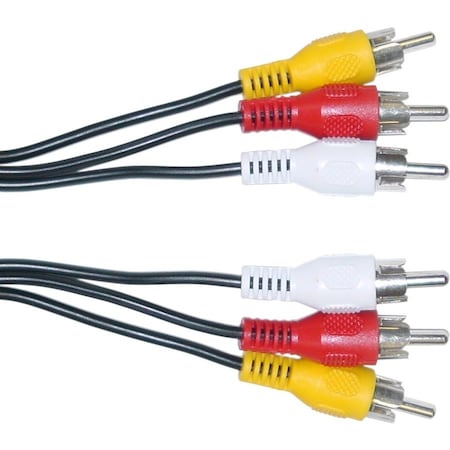 Cable Wholesale RCA Audio / Video Cable, 3 RCA Male, 12 foot 10R1-03112