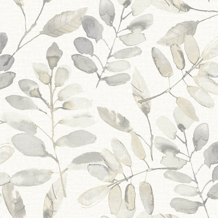 Chesapeake Pinnate Taupe Leaves Wallpaper 3124-13907