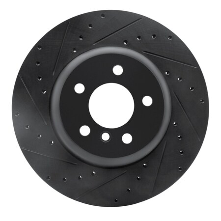 Dynamic Friction Co DFC Brake Rotor - Drilled and Slotted - Black 633-31114L