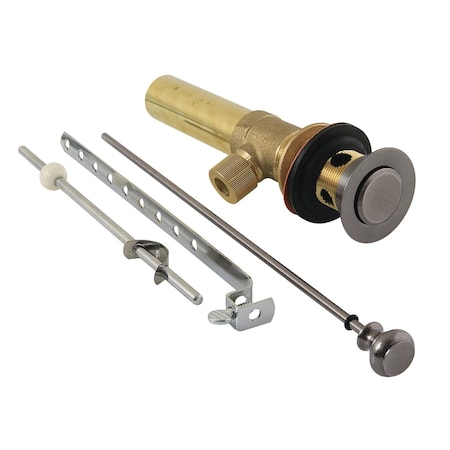 Kingston Brass Pop-Up Drain with Overflow, Black Stainless KB2003AN