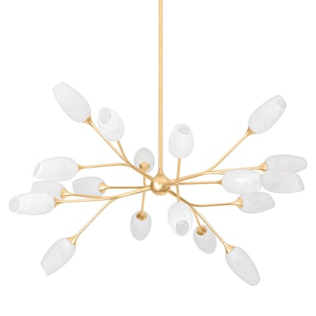 Troy Lighting Aldean 18 Light Chandelier 44 In. Vintage Gold Leaf F2144-VGL