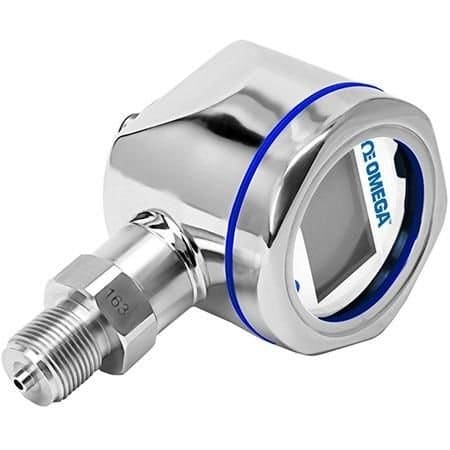 Omega Pressure Transmitter with Display, Industrial, Rangeable, Compound Gauge, -3 psi to 3 psi, 0.2 %, 1 PX3005-003GI