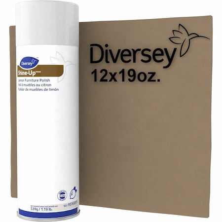 Diversey Furniture Polish, 10.3 oz., Lemon, PK12 95765571