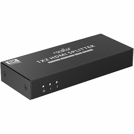 Rocstor TRUEREACH 8K ULTRA HD 1X2 HDMI SPLITTER - 8K at 60HZ, 4K at 120HZ - ONE HDMI INPUT T Y10G011-B1