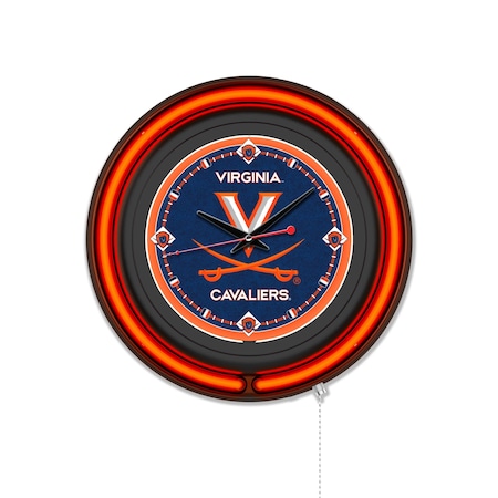 Holland Bar Stool University of Virginia 15 Double Neon Wall Clock Clk15BK