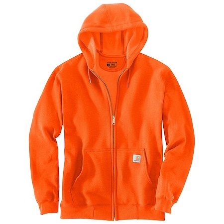 Carhartt Zip-up Sweatshirt, Orange, Men's, Size L K122-BOGLREG