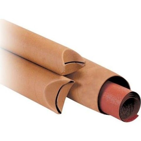Partners Brand Crimped End Mailing Tubes, 2" x 20", Kraft, PK50 S2020K