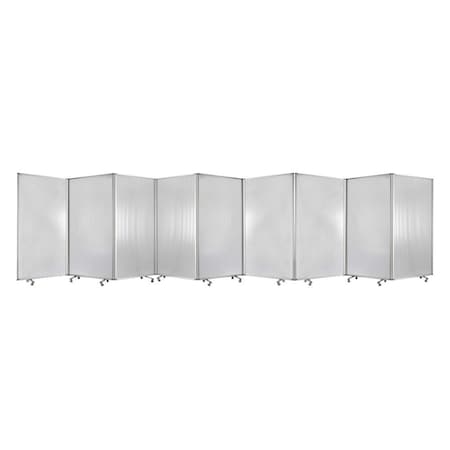 Homeroots 71" Clear Iron Folding Nine Panel Screen Room Divider 370389