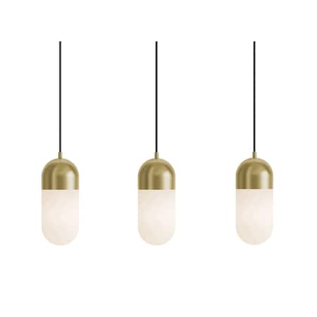 Afx Irvine 3-Light Linear Pendant, 120V, 45W, 5 CCT, Light Brass IRVP05LAJUDLBLNR3