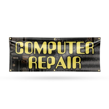 Signmission Computer Repair, 24 Inch x 72 Inch, Vinyl Banner B-72-30527