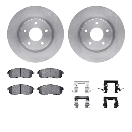 Dynamic Friction Co DFC Brake Rotor with 5000 Brake Pads and Hardware Kit 6512-67391