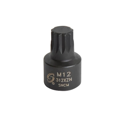 Sunex 3/8 in Drive M12 Stubby Triple Square Impact Socket 312XZN