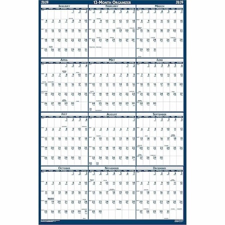House Of Doolittle Wipe-off Wall Calendar, 32'' x 48'', 2025 3961
