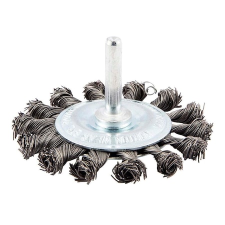 Norton Co Wheel Brush: 3 in Wheel Dia, Knotted 66252839015
