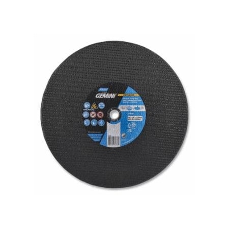 Gemini High-Speed Abrasive Cut-Off Wheel, 12 in dia x 1 in or 20 mm AH, Extra Coarse, 6300 RPM, 10PK