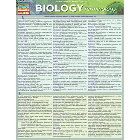 Barcharts Biology Terminology Quickstudy Easel 9781423221517