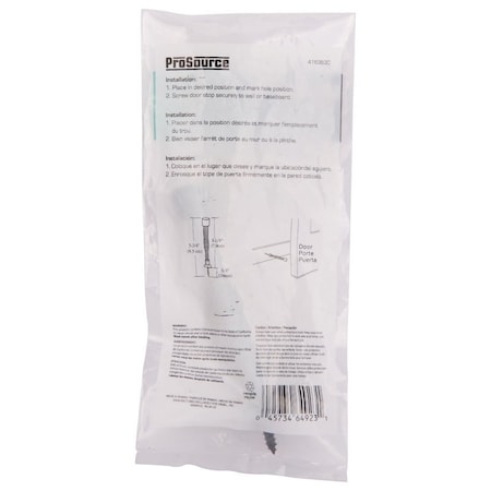 Prosource Light-Duty Door Stop, 3/4 in Dia Base, 3 in Projection, Plastic & Steel, Venetian Bronze'' H61-Z019-PS