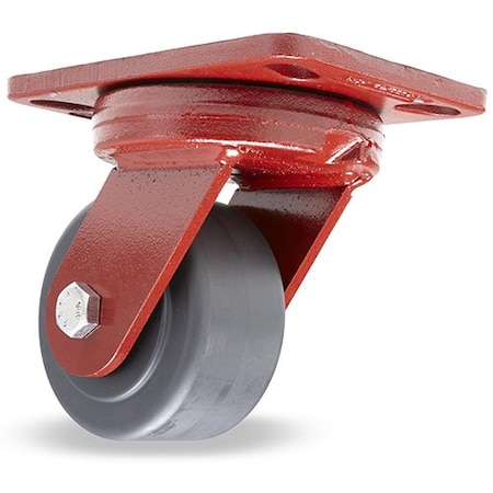 Hamilton Kingpinless Swivel Caster, 4" x 2" Nylast High Performance Cast Nylon Wheel S-ZFHS-4NYB-FB