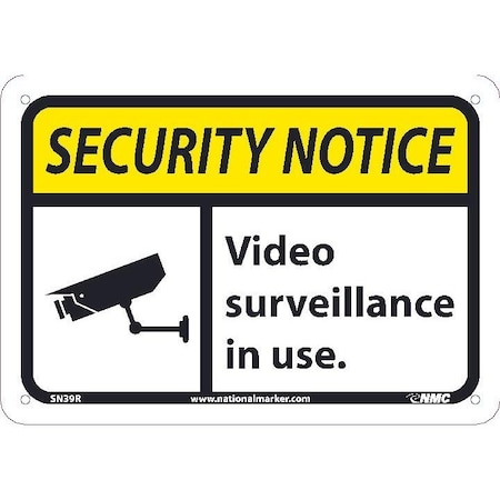 Nmc Security Surveillance In Use Sign, SN39R SN39R