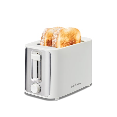 Betty Crocker Betty Crocker2-Slice Toaster, 900W, Variable Toast Shade Control, High Lift Feature, White BC-5632W
