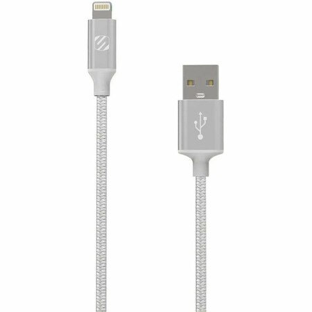 Scosche SC 4ft BRAIDED LIGHTNING CABLE- SLV I3B4SRSP