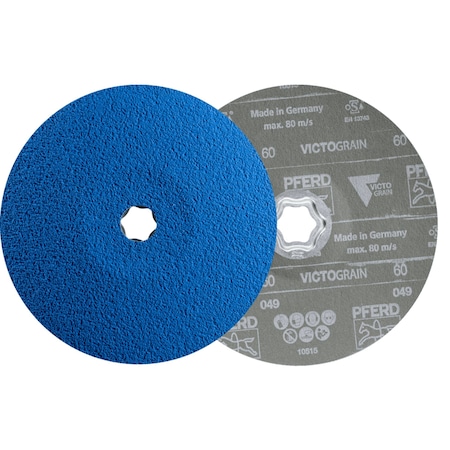 Pferd COMBICLICK Fiber Disc, 7 in x 7/8, 60 grit, VICTOGRAIN-COOL 40385