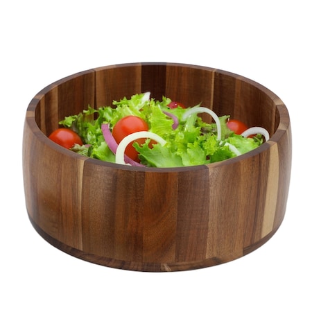 Megachef 9.75 Inch Large Acacia Wood Salad Bowl 750122152M