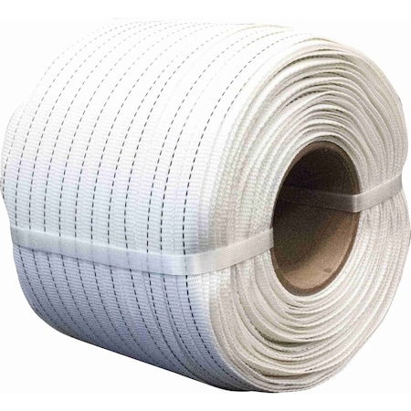 Encore Packaging Woven Poly Cord Strapping Coil - White, 1/2" x .03" X 1640', Regular Duty, 3.5" Core PC12WOV-2