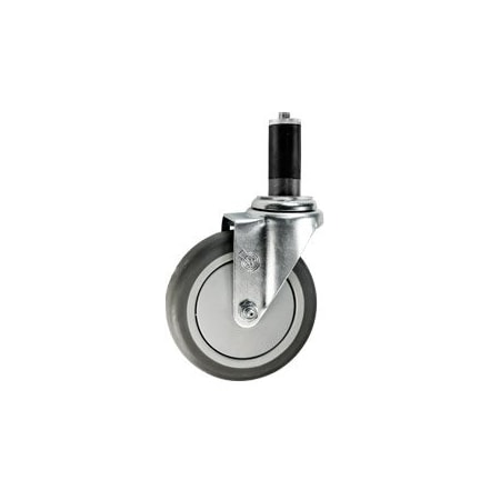 Service Caster 5'' Thermoplastic Rubber Wheel Swivel 1'' Expanding Stem Caster SCC-EX20S514-TPRB-1